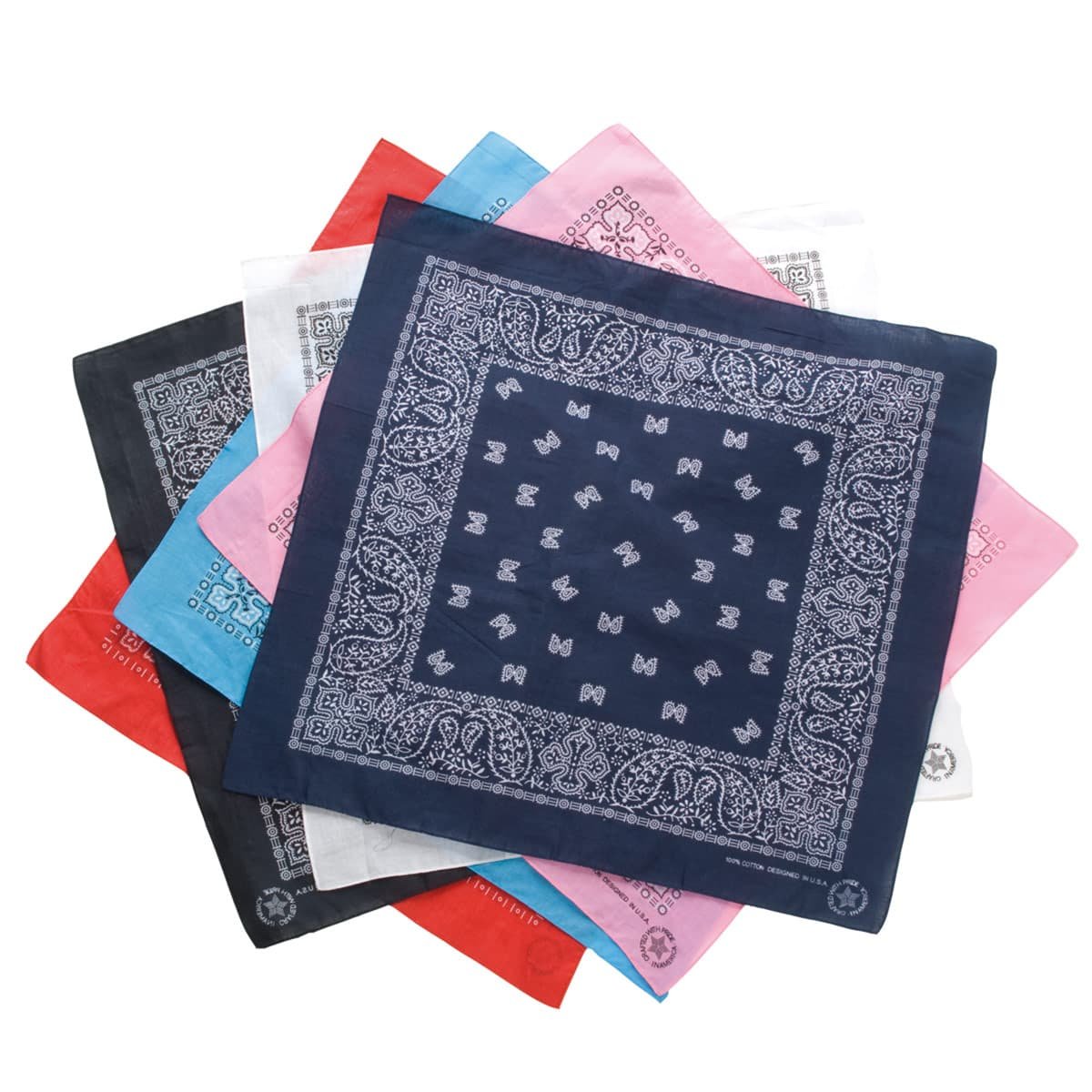 Bandana with paisley motif