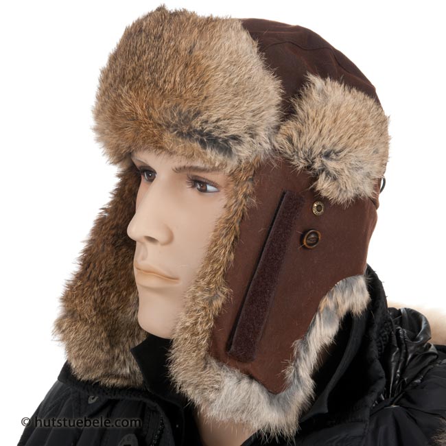 STETSON | Aviator hat Bomber hats made of waxed cotton and fur trim ...