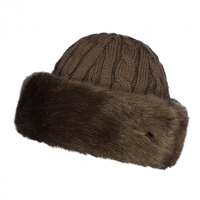 barts faux fur cable bandhat