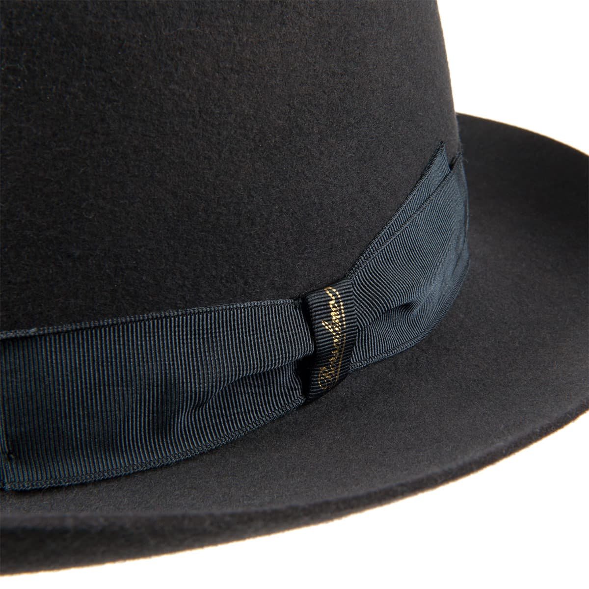 BORSALINO Eleganter Fedora Hut Alessandria Haarfilz mit Bandgarnitur