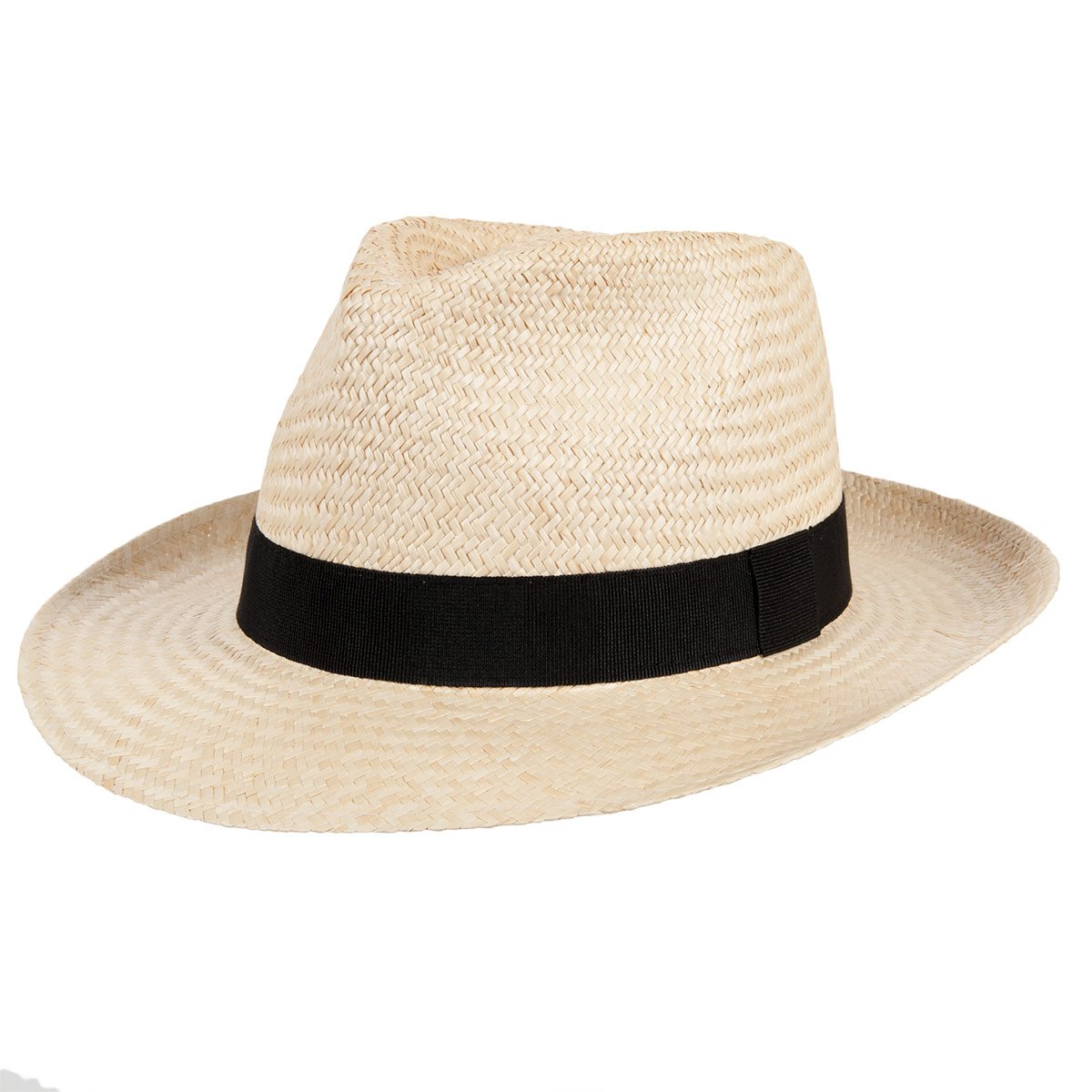 HUTTER | finely woven natural straw hat with black hatband --> Online ...
