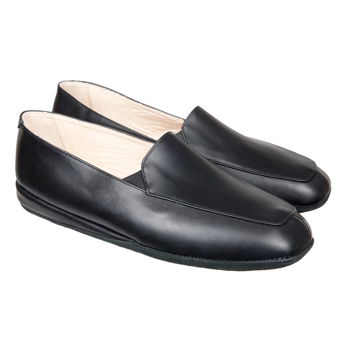 Vred champion forsvinde Leather slippers handmade in Italy in high-quality and robust for men