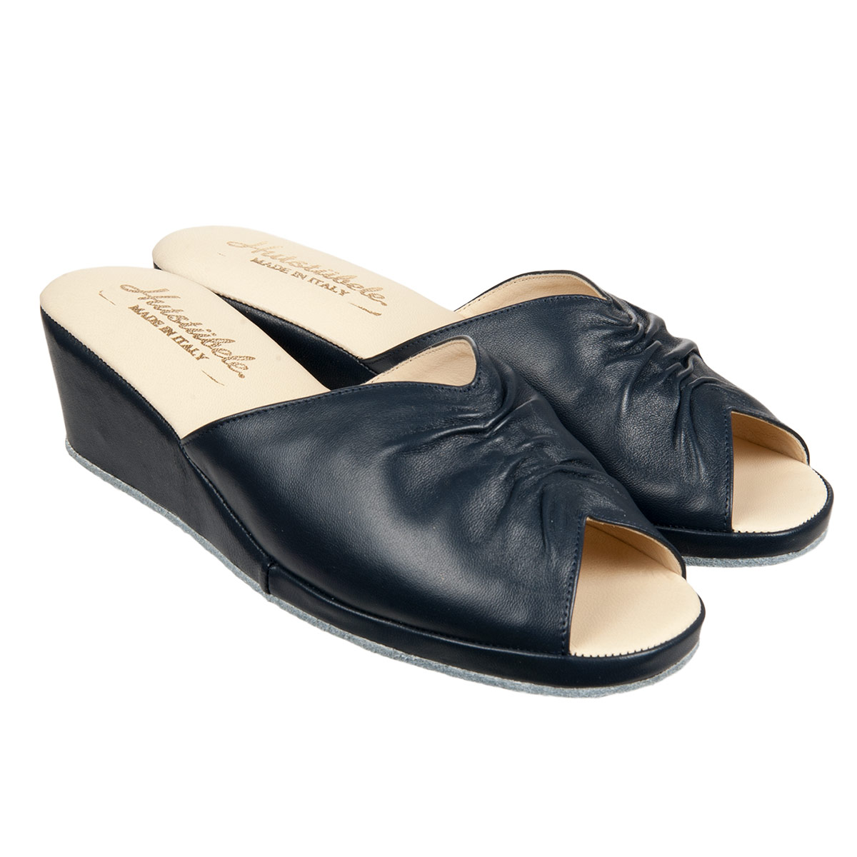 PREMIUM Leather Slippers with heel for women