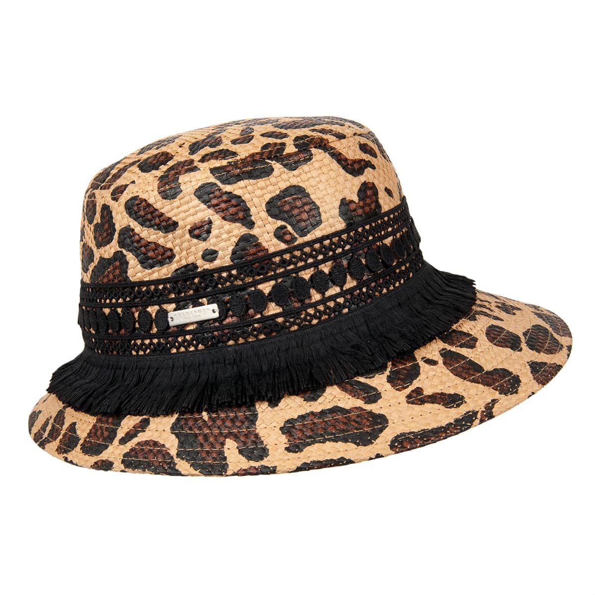 SEEBERGER | Ladies Straw hat Animal Print Look --> Online Hatshop for ...
