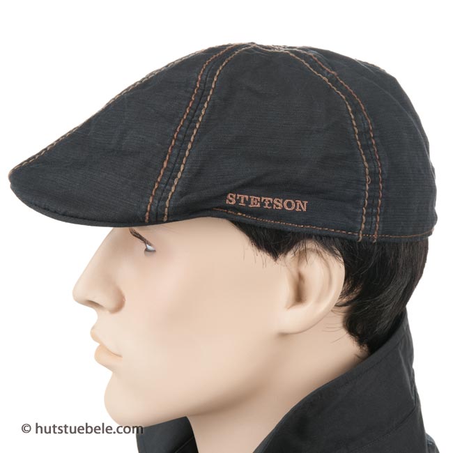 stetson adin waxed flat cap