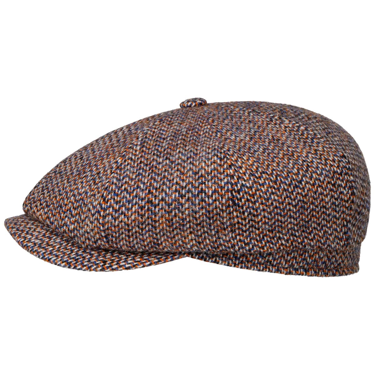 STETSON Harris Tweed flat cap for men made from pure new wool Online Hatshop for hats caps headbands gloves and