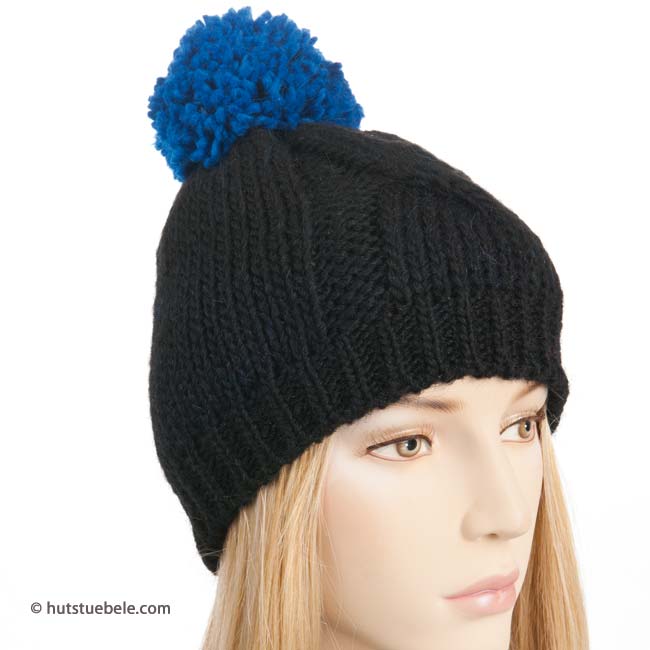 wool bobble hat womens