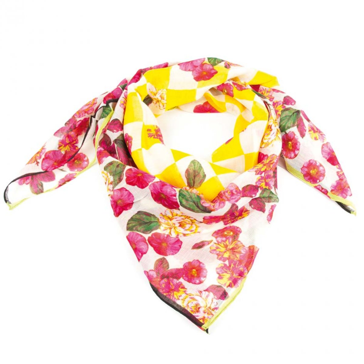 summery scarf in 110x110 cm by PASSIGATTI --> Online Hatshop for hats ...